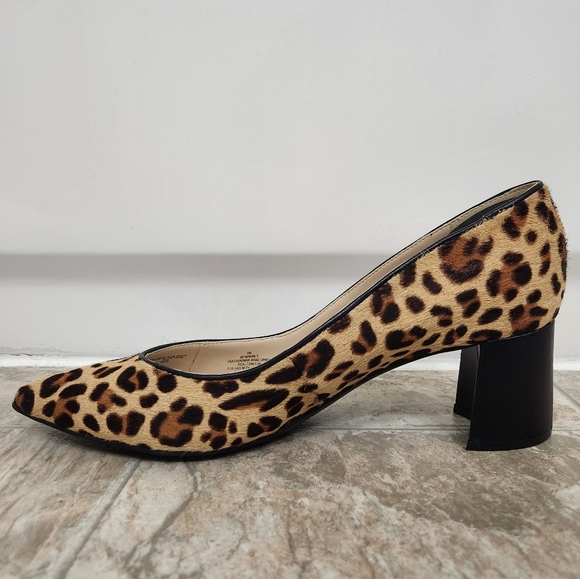 Marc Fisher Mana 6 Leopard Print Block Heel Pumps, Size: 9 - Picture 2 of 11